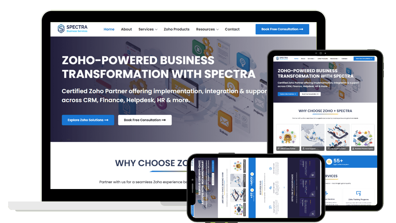 About Spectra Business Services | Zoho CRM & Zoho One Experts